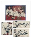 Apollo 13 Astronauts Signed 10 x 8 Group Photo With Inscription to NASA Employee -- ...We will bring [The Odyssey] back in good shape...