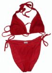 Red Bikini Worn by Stacy Keibler in Photo Shoot For WWE Divas Magazine -- With COA Signed by Keibler