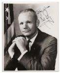 Neil Armstrong Signed 8 x 10 Glossy Photo -- With Excellent, Large Signature