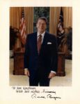 President Ronald Reagan Signed 8 x 10 Photo