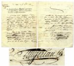 Napoleons Marshal, Charles Pierre Francois Augereau Autograph Letter Signed -- ...I received from the Emperor the order to go to the Camp at Brest...