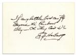 Wizard of Oz Composer E.Y. Harburg Signed Handwritten Lyrics From His Most Famous Song, Over the Rainbow -- With PSA/DNA COA