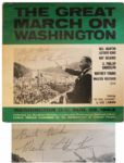 Martin Luther King Signed Record Album of The Great March on Washington -- With PSA/DNA COA