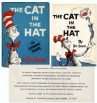 First Printing of Dr. Seuss The Cat in The Hat With First Printing Dustjacket in Near Fine Condition