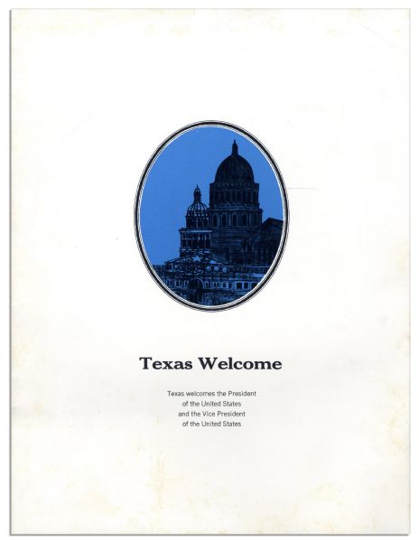 Program For The ''Texas Welcome Dinner'' -- Event Planned For JFK The Night he Was Assassinated