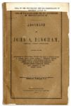 Lincoln Assassination Trial Text -- Scarce 1865 First Edition Transcript of Prosecutor John A. Binghams Victorious Closing Argument
