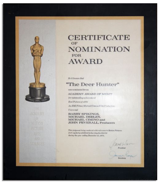 Best Picture Academy Award Nomination for ''The Deer Hunter'' -- ''The Deer Hunter'' Did Win Best Picture That Year