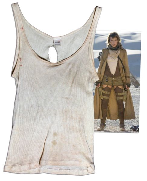 Bloodied Production-Used Tank Top for Milla Jovovich in ''Resident Evil: Extinction''