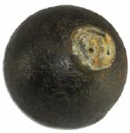 Civil War Cannonball Found on the Battlefield -- 12-Pound Shrapnel Shell With a Bormann Time Fuze