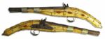 Pair of Ornate Late 18th / Early 19th Century Barbary Coast Flintlock Pistols