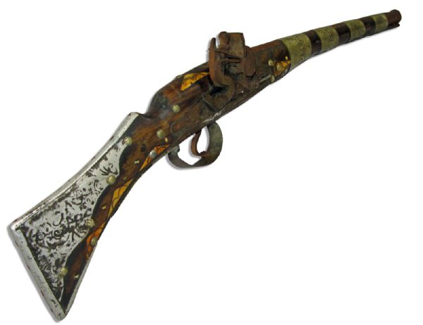 Late 18th to Early 19th Century African Barbary Coast Gun -- Ornately Decorated Firearm From The Years Preceding New Imperialism in North Africa