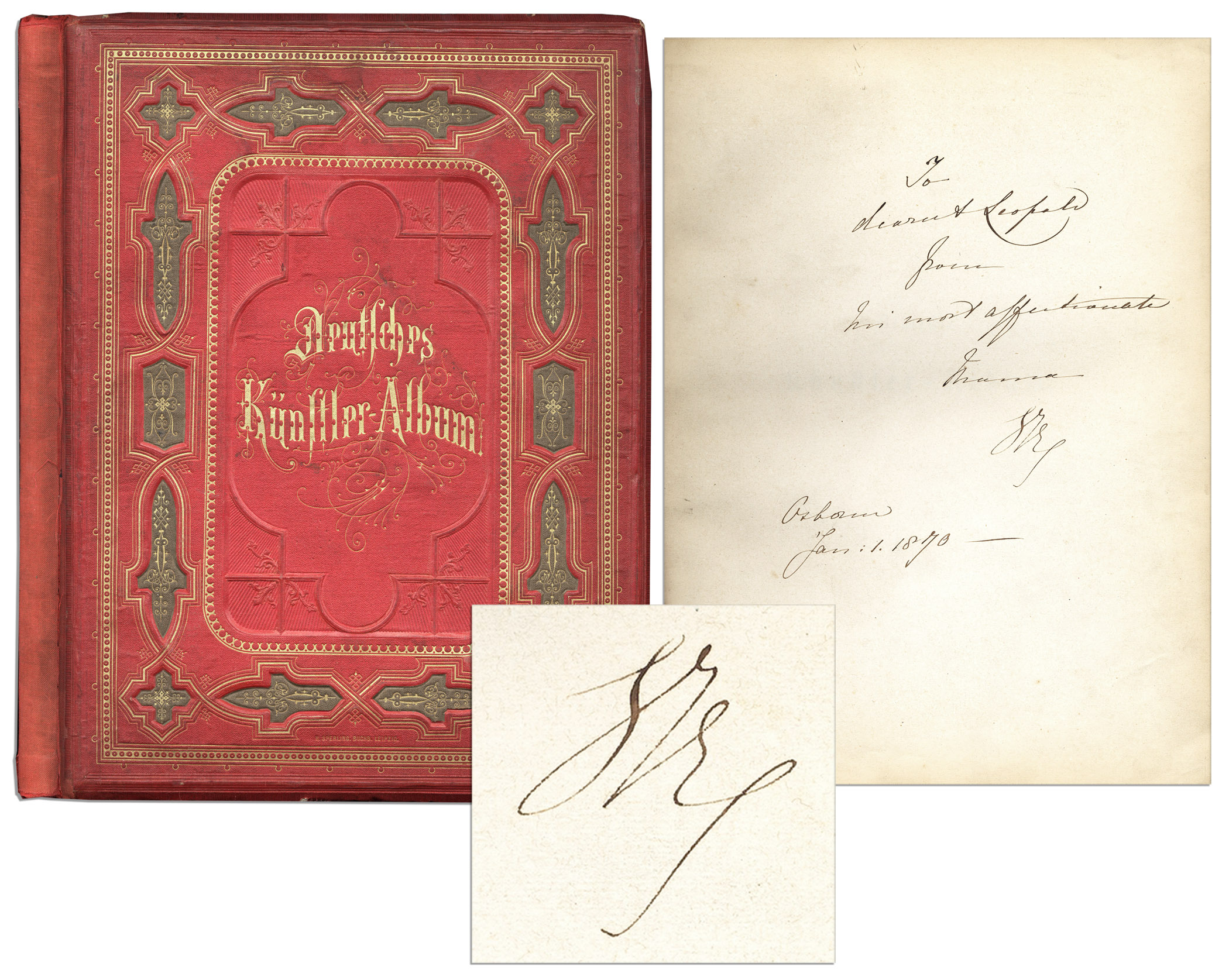 Queen Victoria Autograph; Queen Victoria Memorabilia Sold $17,840