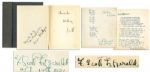 F. Scott Fitzgerald Lot of Two Extraordinary, Unpublished & Handwritten Poems: ...Tenderest evidence, thumb-print of lust... -- Also With a Signed First Printing of Tender is the Night