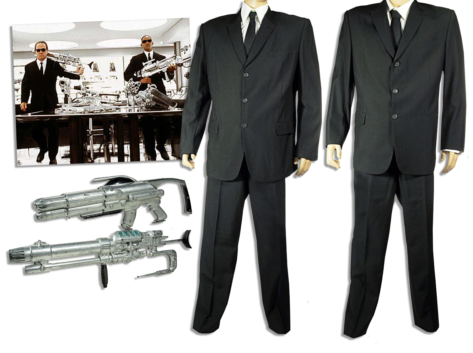 Return of the Jedi Screen Used Memorabilia Men in Black costumes and Men in Black memorabilia Tommy Lee Jones & Will Smith ''Men in Black II'' Archive -- Their Screen-Worn Suits & Massive Stunt Weapons