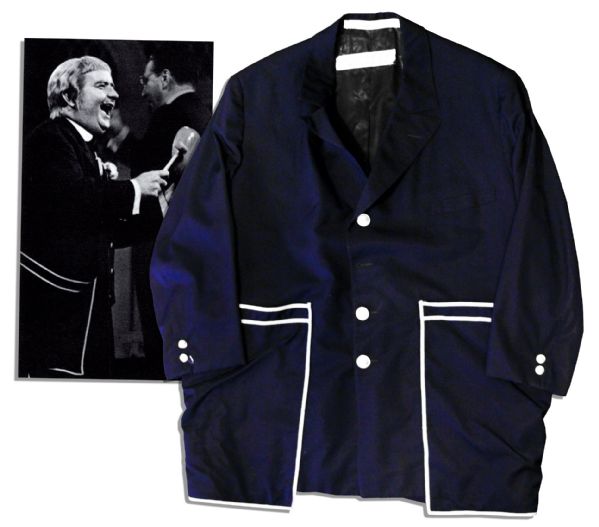 Captain Kangaroo's 1955-1971 Navy Blue Kangaroo-Pocket Jacket That Inspired the Name -- Screen-Worn From the Earliest Days of Television