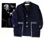 Captain Kangaroos 1955-1971 Navy Blue Kangaroo-Pocket Jacket That Inspired the Name -- Screen-Worn From the Earliest Days of Television