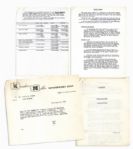 Early Captain Kangaroo 1956 Press Materials -- Original CBS Draft With Notes