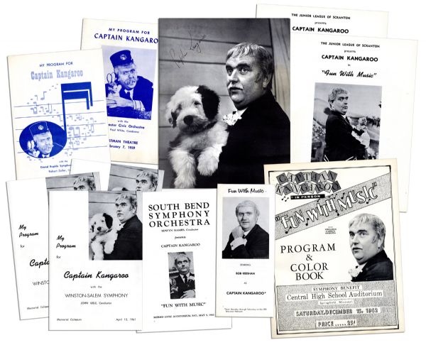 Captain Kangaroo Lot of 8 Programs From His ''Fun With Music'' Tour -- Live Appearances With Orchestras