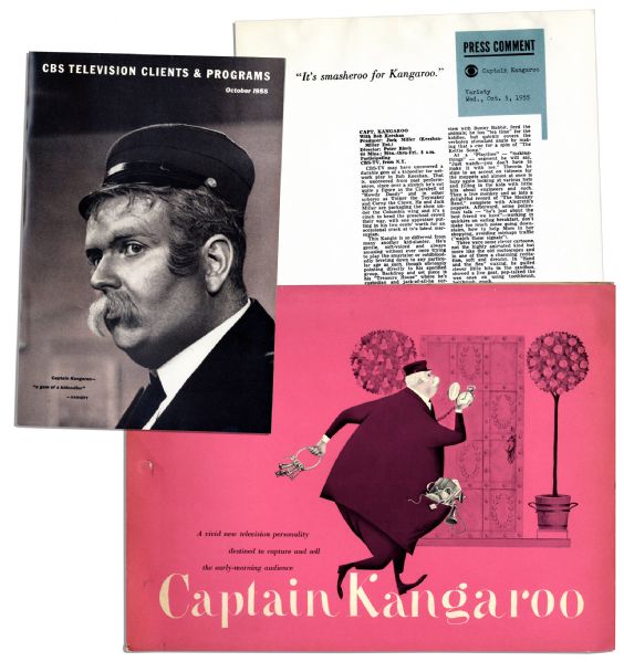 1955 Captain Kangaroo Marketing Programs -- ''...Captain Kangaroo promises to be the next big force…
