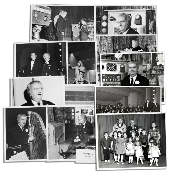 Captain Kangaroo Photo Lot of a Dozen Images -- With Some Captured on His ''Fun With Music'' Live Tour in 1959-1961 