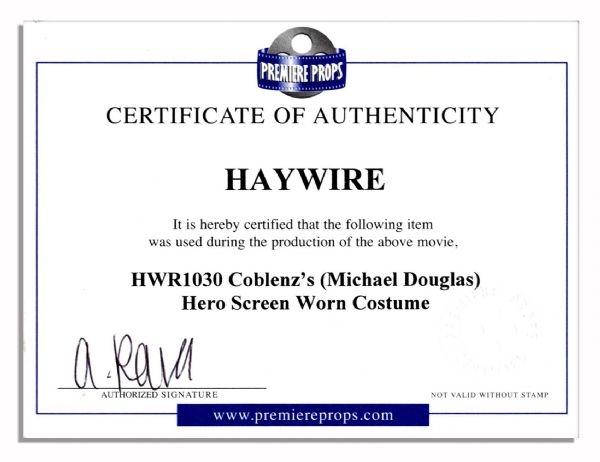 Oscar-Winner Michael Douglas Screen-Worn ''Haywire'' Wardrobe