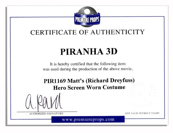 Academy Award-Winner Richard Dreyfuss Screen-Worn Wardrobe From the Hit ''Piranha 3D'' -- Levi Strauss Jeans & Levi's Shirt