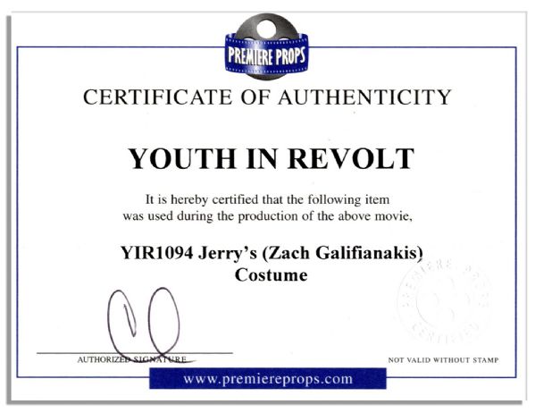 Zach Galifianakis ''Youth in Revolt'' Costume