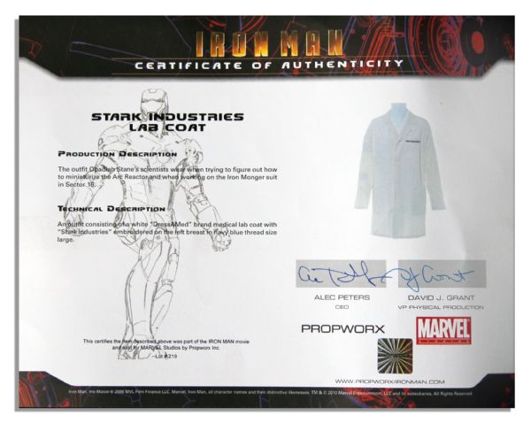Iron Man Lab Coat -- Worn By Stark Industries Scientists in The 2008 Blockbuster Movie