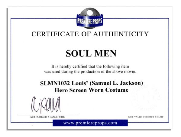 Samuel L. Jackson Screen-Worn Wardrobe From 2008 Musical Comedy ''Soul Men''