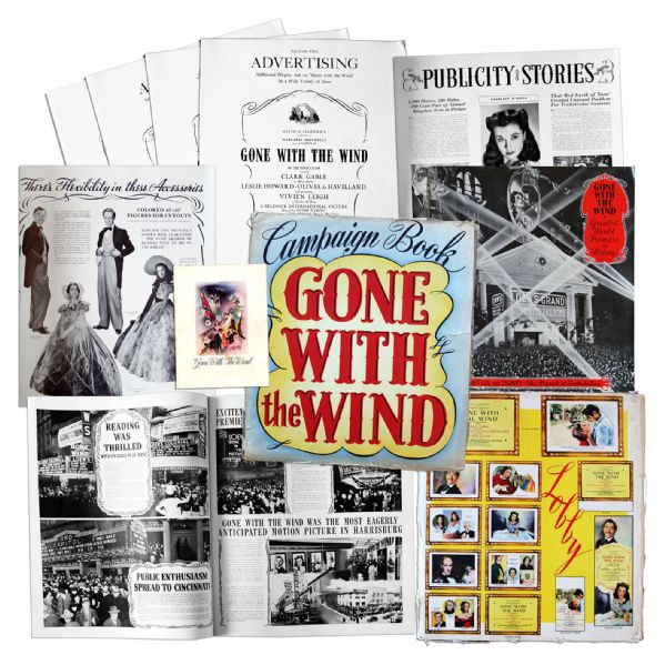 Scarce ''Gone With the Wind'' Publicity Campaign Kit -- With Various Promotional Material Related to the Limited Release of the Epic Film