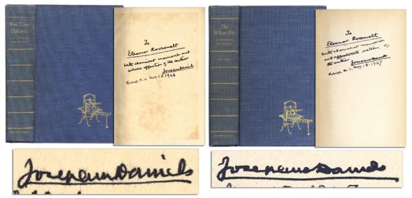 Eleanor Roosevelt's Personally Owned Books Regarding FDR's Presidency -- Lot Also Books Inscribed to Her by Josephus Daniels & Pare Lorentz -- Collection of 16 Political Titles