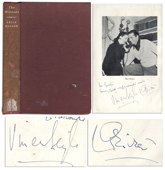 Vivien Leigh & Laurence Oliver Signed First Edition Book, ''The Oliviers'' -- Very Rare Dual Signatures