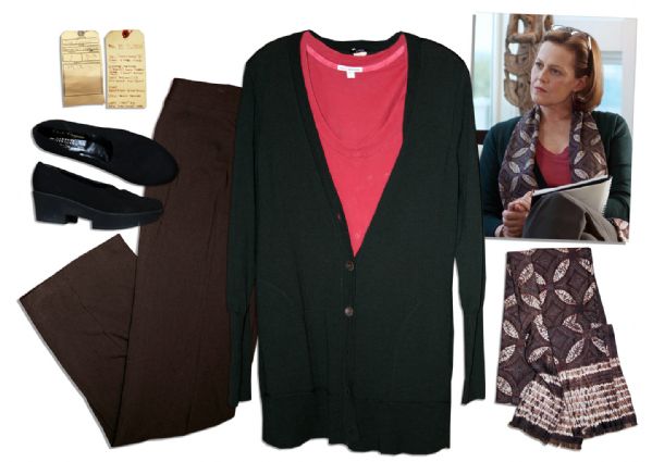 Sigourney Weaver Screen-Worn Wardrobe From ''Abduction'' -- J. Crew Sweater, Armani Collezioni Slacks & More