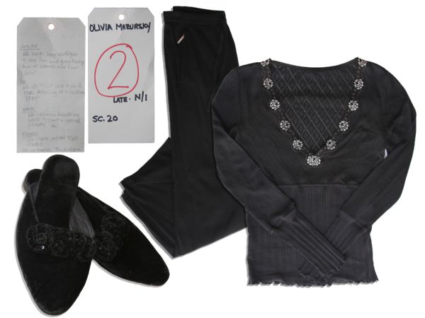 Sharon Stone Screen-Worn Cashmere Pants, Top & Slippers From True Crime Movie ''Alpha Dog''