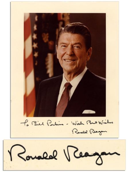 Ronald Reagan Signed 8'' x 10'' Photograph