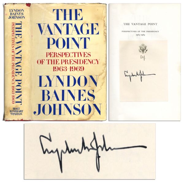Lyndon B. Johnson First Edition Signed Memoir ''The Vantage Point''