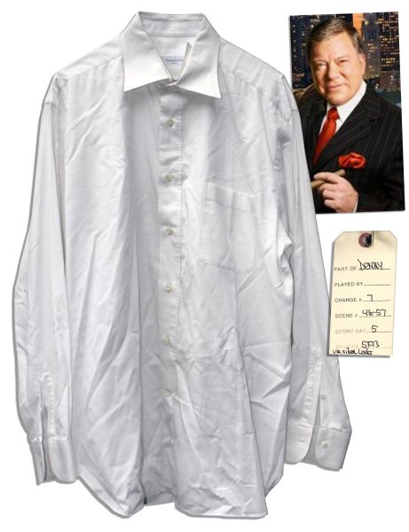 William Shatner Screen-Worn Dress Shirt From Popular TV Series ''Boston Legal''