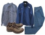 Russell Crowe Screen-Worn Wardrobe From The Next Three Days -- Levis Jeans, Shirt, Jacket & Shoes