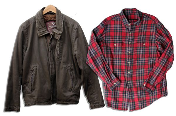 Bruce Willis Screen-Worn Wardrobe From ''RED'' -- Plaid Shirt by Ralph Lauren & American Eagle Jacket