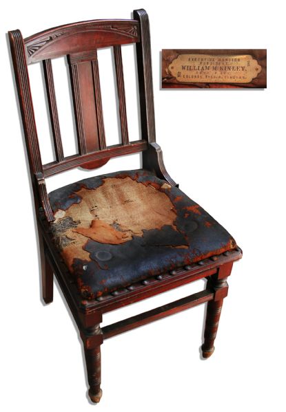 Original Chair From Presidency of William McKinley -- Circa 1900 From the White House, Then Known as Executive Mansion