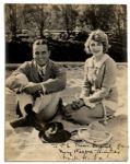 Rare Douglas Fairbanks & Mary Pickford Signed Photo -- With Inscription In Pickfords Hand
