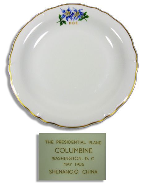 China Plate From Eisenhower's Presidential Airplane Service