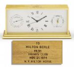 Milton Berle Clock Gifted to Him by Members of The Friars Club -- Which the Legendary Actor Founded