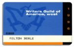 Milton Berles 1996 Writers Guild of America Card