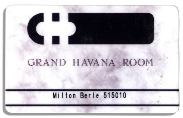 Milton Berle's Grand Havana Room Card