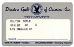 Milton Berles Directors Guild of America Card