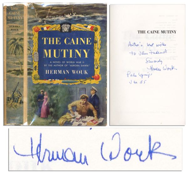 ''The Caine Mutiny'' Signed by Its Author Herman Wouk
