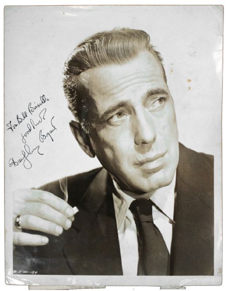 Humphrey Bogart 8'' x 10'' Handsome Signed Portrait Photo of Bogie Dangling a Lit Cigarette -- With PSA/DNA COA