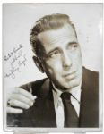 Humphrey Bogart 8 x 10 Handsome Signed Portrait Photo of Bogie Dangling a Lit Cigarette -- With PSA/DNA COA