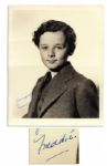 Famed Child Actor Freddie Bartholomew Signed 8 x 10 Photo 